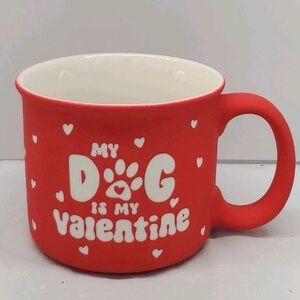 Sunday morning ceramics my dog is my valentine mug